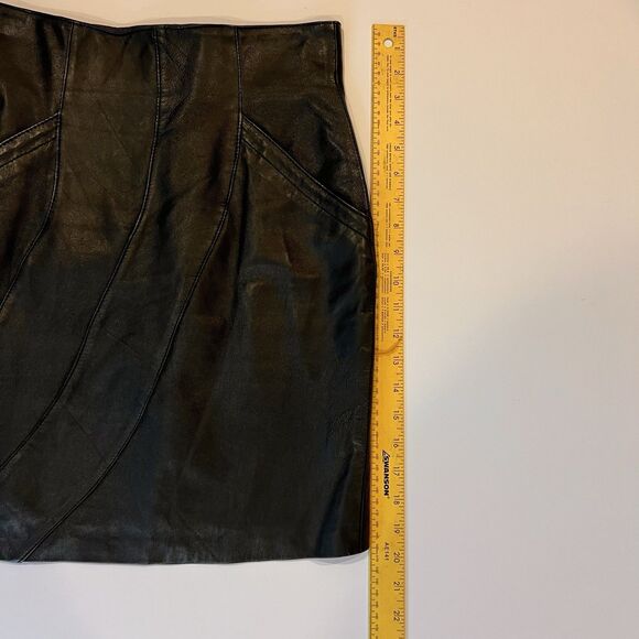 Vintage Giorgio Saint Angel Leather Pencil Skirt 6 Dinkie Tang‎ High Waisted 80s - Picture 6 of 13